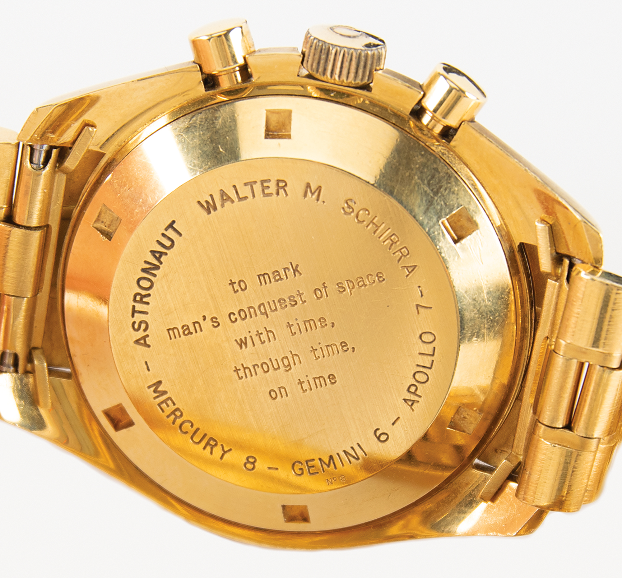 Wally Schirra's 18k Gold Omega Speedmaster Professional 1969 Apollo 11