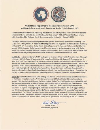 Lot #7438 Dave Scott's Apollo 15 Flown Flag - Image 3