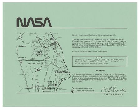 Lot #7661 STS-51-L Vehicle Permit - Image 2