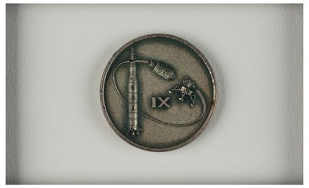 Lot #7220 Apollo 9 Flown Robbins Medallion and Patch Display from the Collection of Dave Scott - Image 2