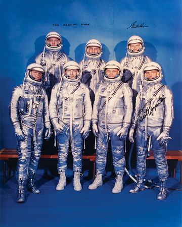 Lot #7030 Gordon Cooper, Scott Carpenter, and Wally Schirra - Image 1