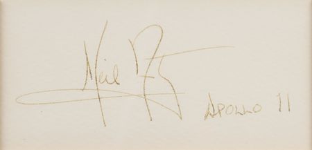 Lot #7287 Neil Armstrong and Buzz Aldrin Signature Display - Image 2