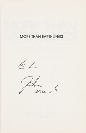 Lot #7454 Jim Irwin Signed Book - Image 2