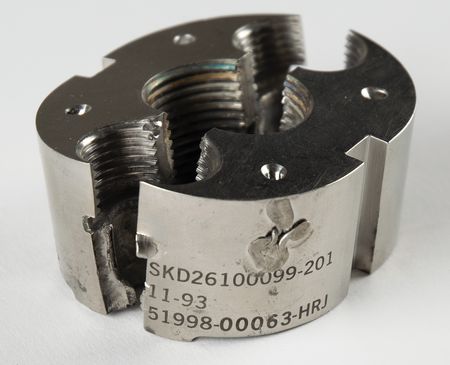 Lot #7681 STS-103 Flown Propellant Line Shear Frangible Nut - Image 1