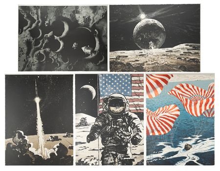 Lot #7804 Robert McCall Suite of (5) Signed Lithographs - Image 1