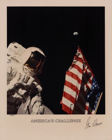 Lot #7552 Gene Cernan Signed Photograph - Image 1