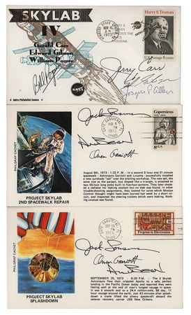 Lot #7598 Skylab (3) Signed Covers and (4) Original Photographs - Image 1