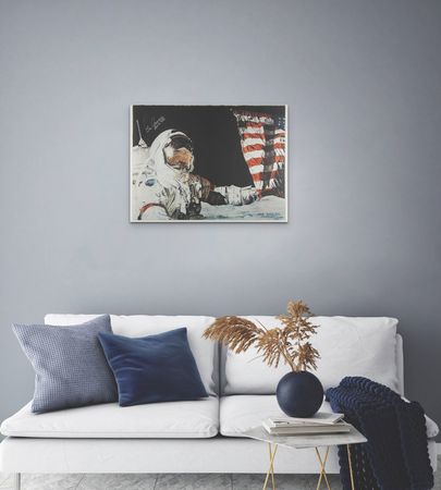 Lot #7541 Gene Cernan Signed Print by Ron Woods - Image 3