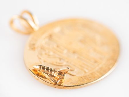 Lot #7621 STS-68 Flown 14K Gold Medallion - Image 2