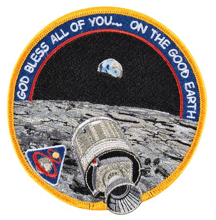 Lot #7200 James Lovell Signed Apollo 8 Patch Emblem - Image 3