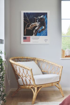 Lot #7094 Jim McDivitt Signed Lithograph with Flown Gemini 4 Mustard Seed - Image 5