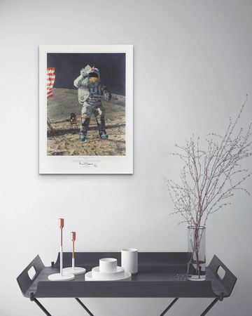 Lot #7507 Alan Bean Signed Giclee Print: 'John Young Leaps into History' - Image 4