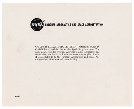 Lot #7420 Edgar Mitchell Signed Photograph - Image 2