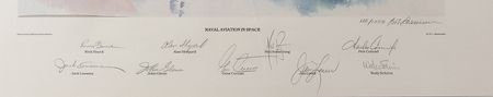 Lot #7559 Naval Aviation in Space Signed Print - Image 2
