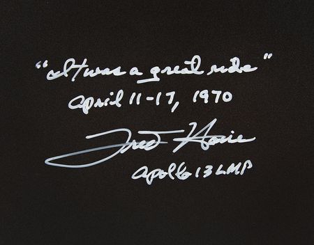 Lot #7367 Fred Haise Signed Model of the Apollo 13 Command and Lunar Module - Image 6