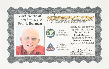 Lot #7211 Frank Borman Signed Saturn V Rocket Model - Image 6