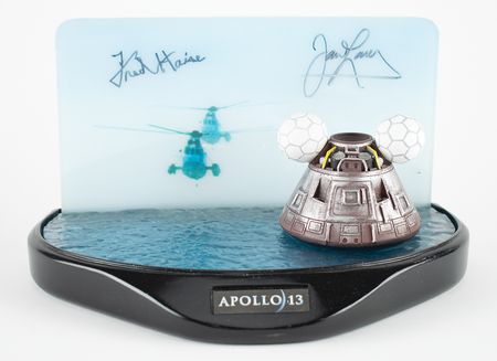 Lot #7395 James Lovell and Fred Haise Signed Limited Edition 'Splashdown' Sculpture - Image 1