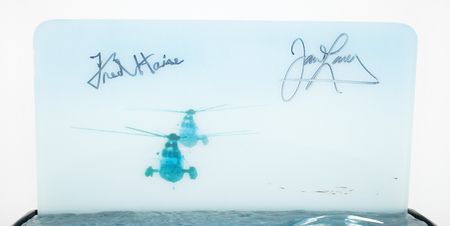 Lot #7395 James Lovell and Fred Haise Signed Limited Edition 'Splashdown' Sculpture - Image 2