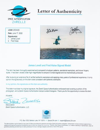 Lot #7395 James Lovell and Fred Haise Signed Limited Edition 'Splashdown' Sculpture - Image 5