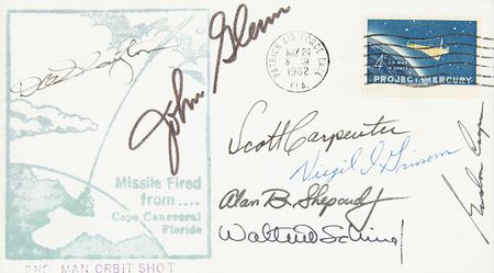 Lot #7026 Mercury Seven Signed Launch Day Cover - Image 2