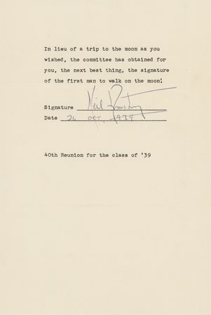 Lot #7279 Neil Armstrong Signature - Image 1