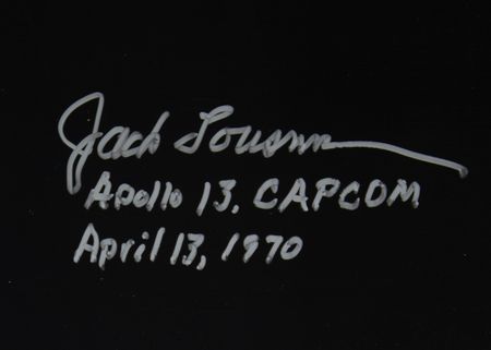 Lot #7384 Fred Haise and Jack Lousma Signed Oversized Photograph - Image 3