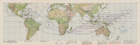 Lot #7212 Frank Borman Signed Apollo 8 Earth Orbit Chart - Image 1