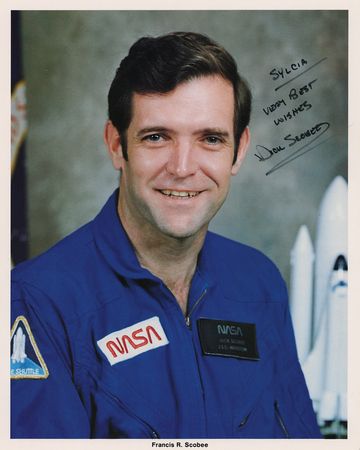 Lot #7708 Dick Scobee Signed Photograph