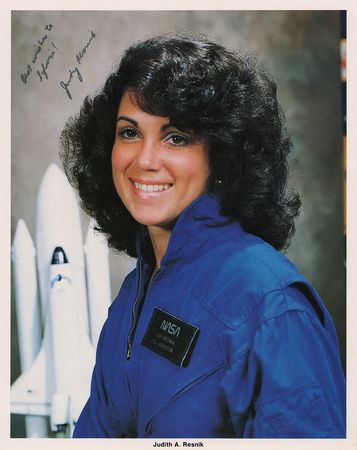 Lot #7707 Judy Resnik Signed Photograph - Image 1