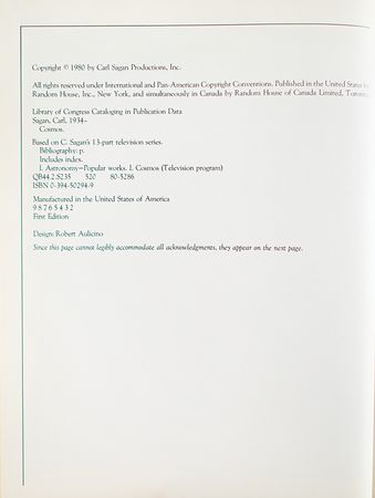 Lot #7822 Carl Sagan Signed Book - Image 4