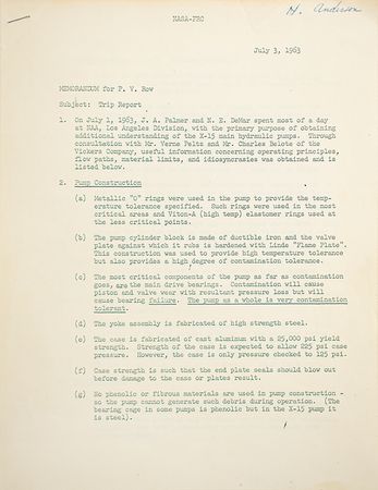 Lot #7770 North American Aviation X-15 Hydraulic Power System Report - Image 11