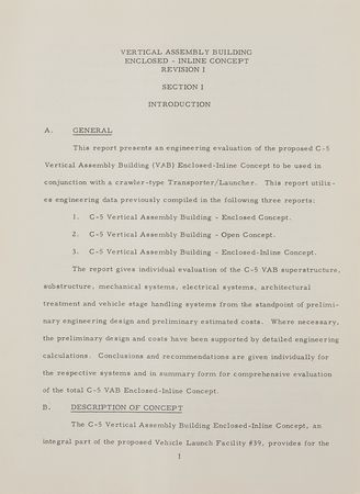 Lot #7169 Saturn C-5 Vertical Assembly Building Evaluation Report - Image 2