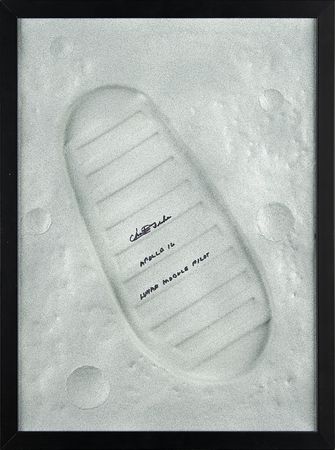 Lot #7517 Charlie Duke Signed 3D Bootprint - Image 1