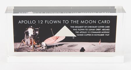 Lot #7332 Apollo 12 Flown Card Swatch Display (Attested to as Flown by Moonpans) - Image 1