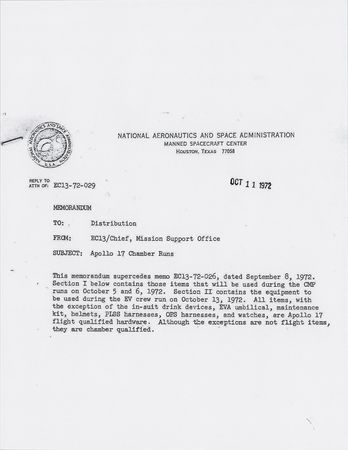 Lot #7534 Apollo 17 Lunar Flown Communications Carrier Electronic Module Worn by Gene Cernan - Image 13