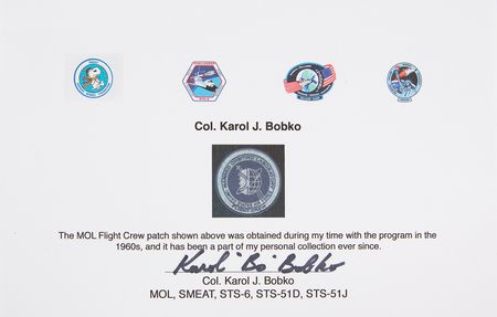 Lot #7085 Karol Bobko's Manned Orbiting Laboratory (MOL) Flight Crew Patch - Image 3