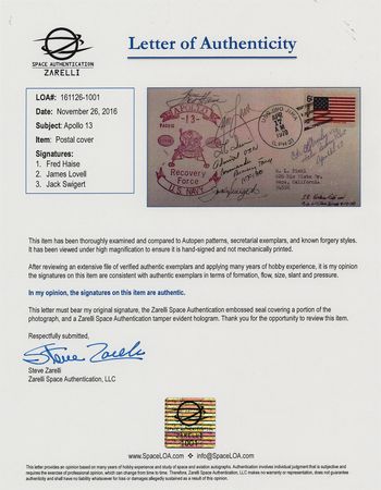 Lot #7350 Apollo 13 Signed 'Splashdown' Cover - Image 2
