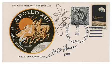 Lot #7401 James Lovell and Fred Haise Signed Cover ? From the Fred Haise Personal Archive - Image 1