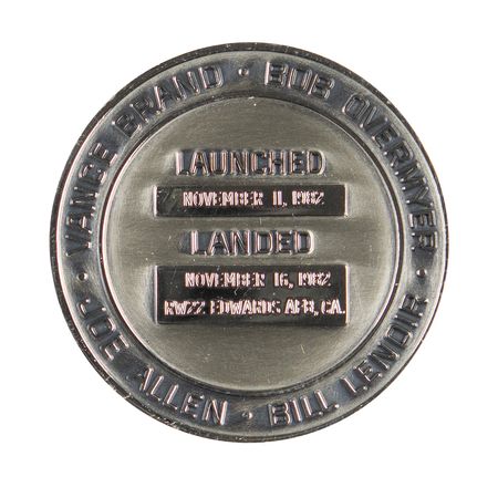 Lot #7616 Shannon Lucid's STS-5 Unflown Robbins Medallion - Image 2