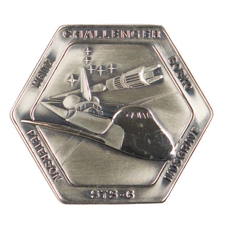 Lot #7617 Shannon Lucid's STS-6 Unflown Robbins Medallion - Image 1