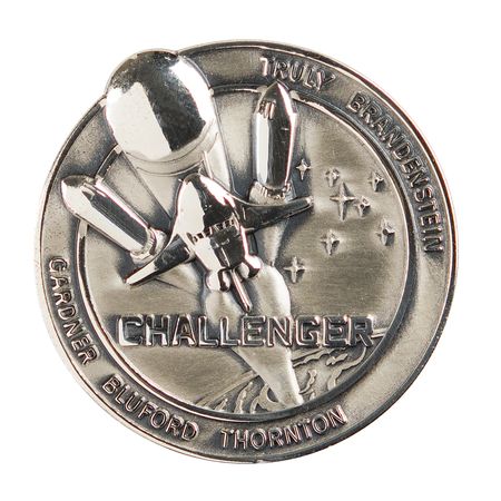Lot #7619 Shannon Lucid's STS-8 Unflown Robbins Medallion - Image 1
