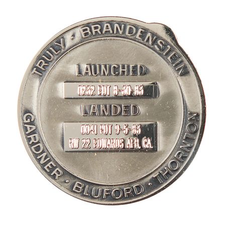 Lot #7619 Shannon Lucid's STS-8 Unflown Robbins Medallion - Image 2