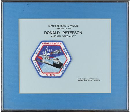Lot #7629 Don Peterson's STS-6 Flown Suit Patch - Image 2