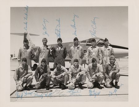 Lot #7571 Al Worden's Signed Photo of USAF Aerospace Research Pilot School Class - Image 1