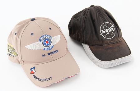 Lot #7466 Al Worden's (2) NASA and Air Force Caps - Image 1