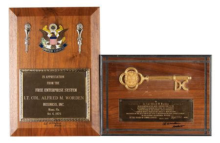 Lot #7468 Al Worden's (2) Plaques: Dade County and Free Enterprise System - Image 1