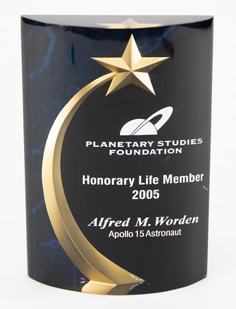 Lot #7488 Al Worden's Membership Award from the Planetary Studies Foundation - Image 1
