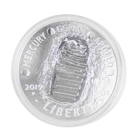 Lot #7472 Al Worden's Apollo 11 50th Anniversary 5-Ounce Silver Proof Coin - Image 1