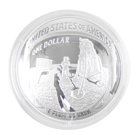 Lot #7472 Al Worden's Apollo 11 50th Anniversary 5-Ounce Silver Proof Coin - Image 2