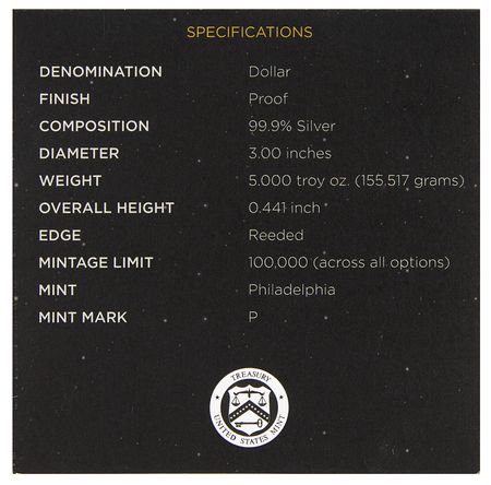 Lot #7472 Al Worden's Apollo 11 50th Anniversary 5-Ounce Silver Proof Coin - Image 6